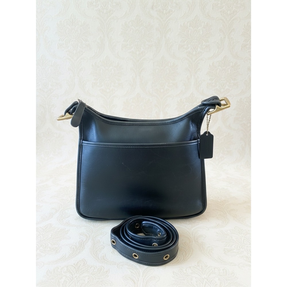 Vintage Coach Legacy Zip 9966 Black Leather Shoulder Bag 1998 USA